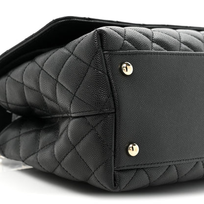 Chanel Caviar Quilted Small Coco Handle Flap Black 11 of 12