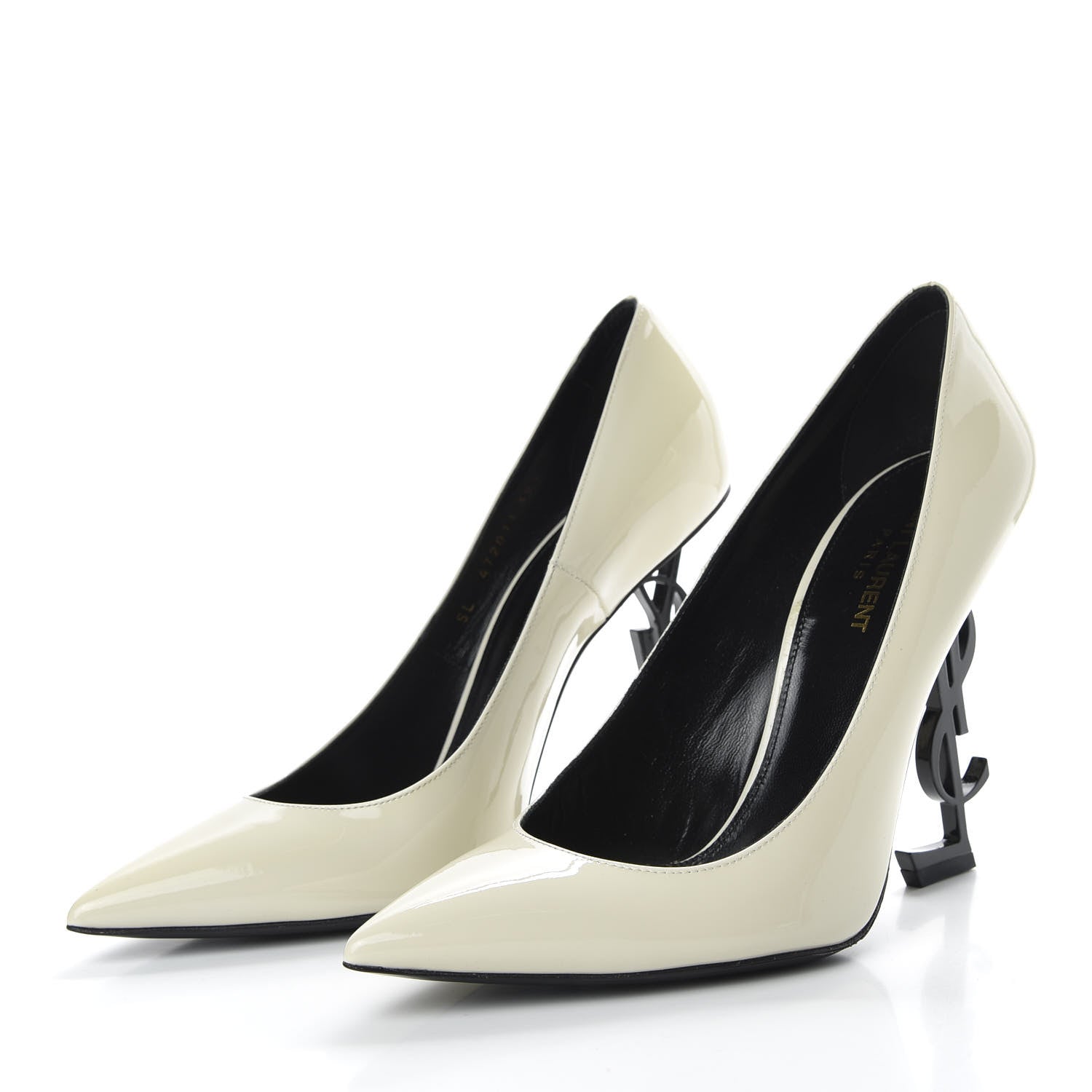 Saint Laurent Calfskin Opyum 100 Pumps 39.5 White 3 of 10