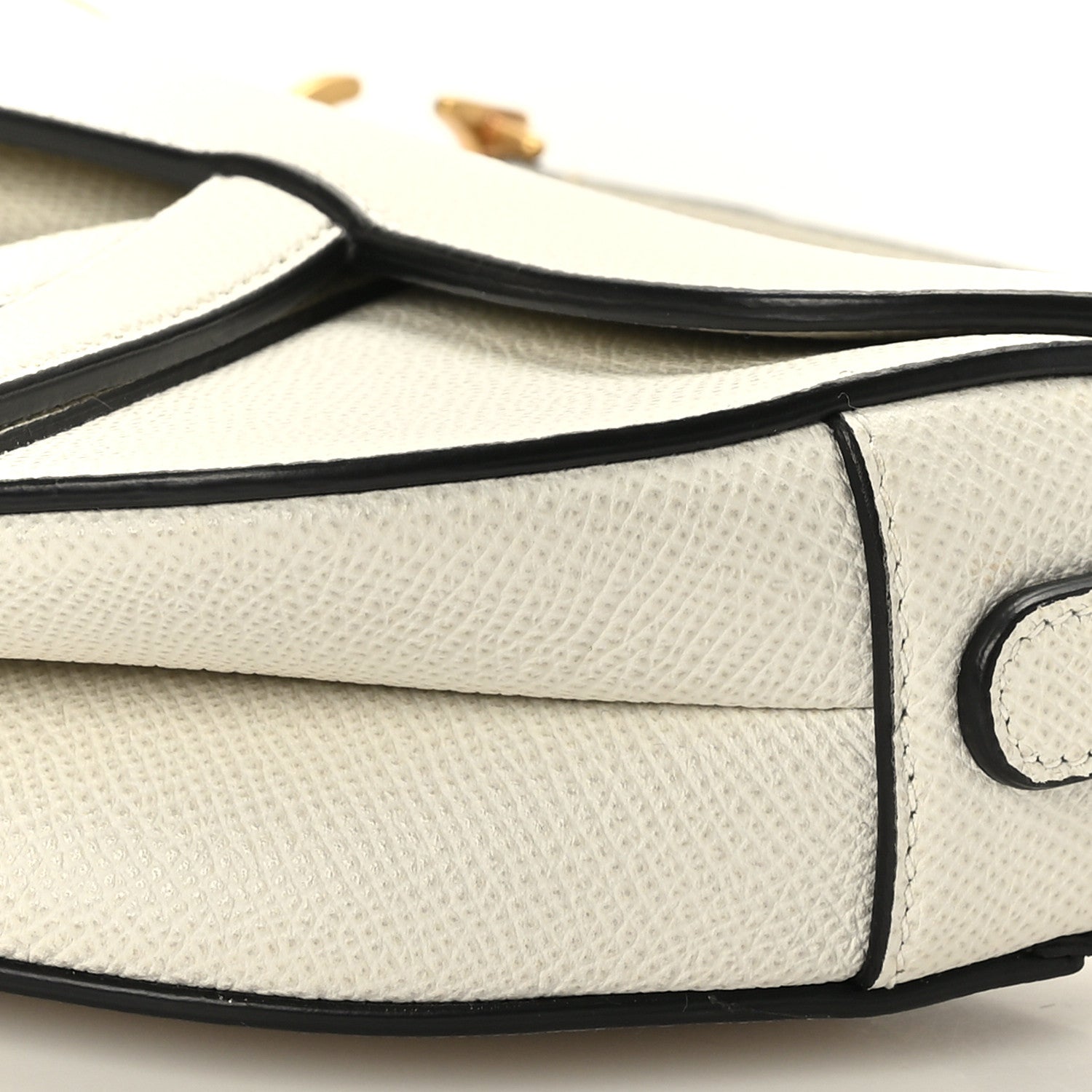 Christian Dior Grained Calfskin Mini Saddle Bag White 8 of 8
