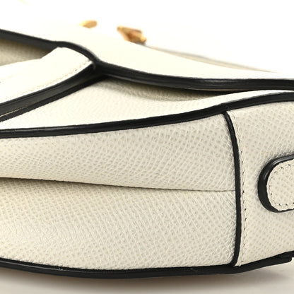 Christian Dior Grained Calfskin Mini Saddle Bag White 8 of 8