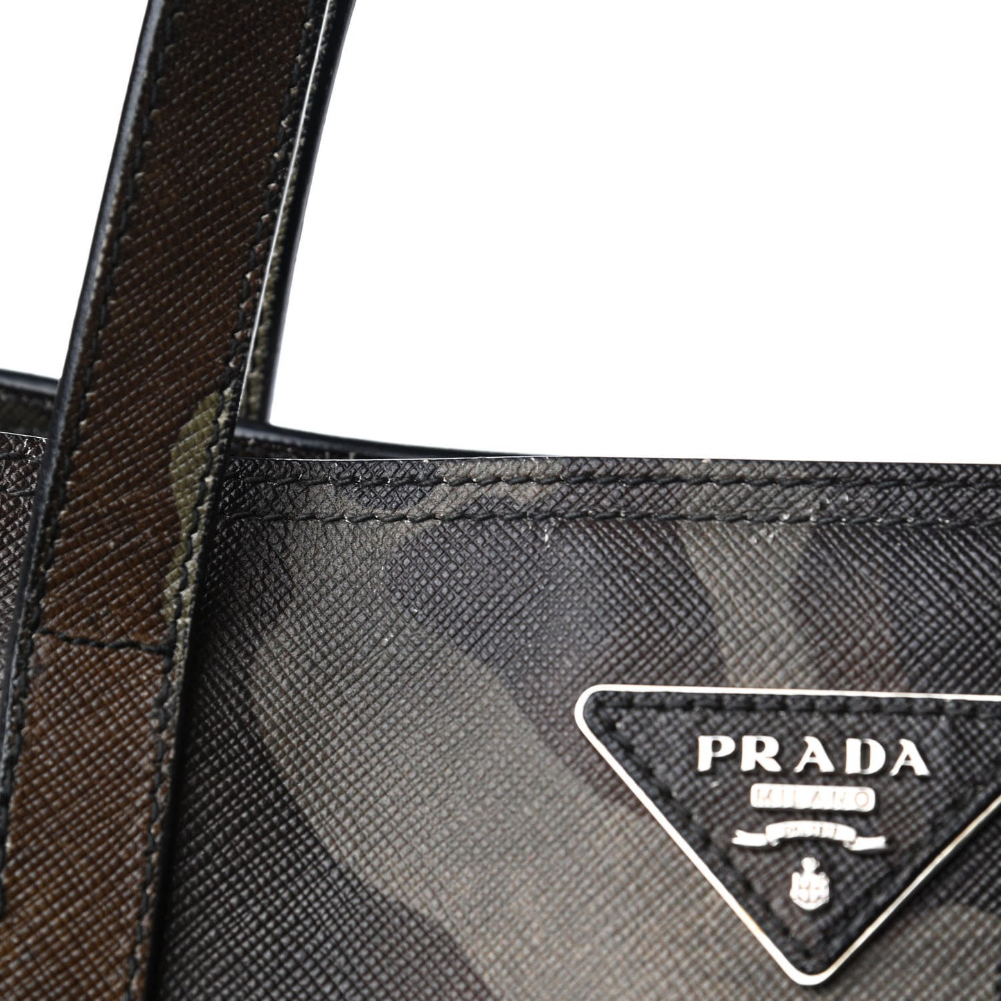 Saffiano Soft Camouflage Print Tote Mimetico