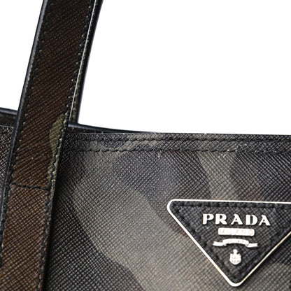 Prada Saffiano Soft Camouflage Print Tote Mimetico 7 of 7