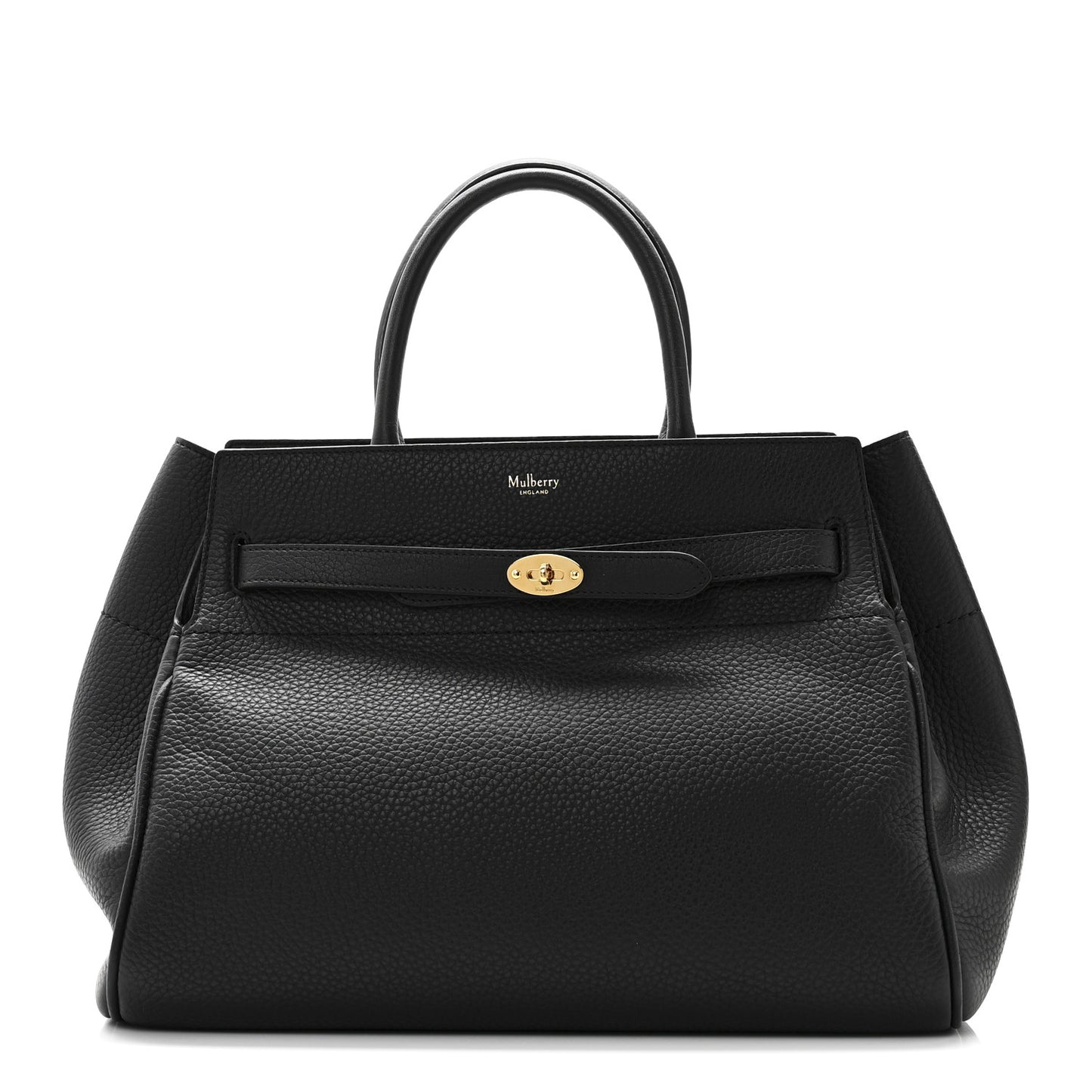 Heavy Grain Belted Bayswater Tote Black