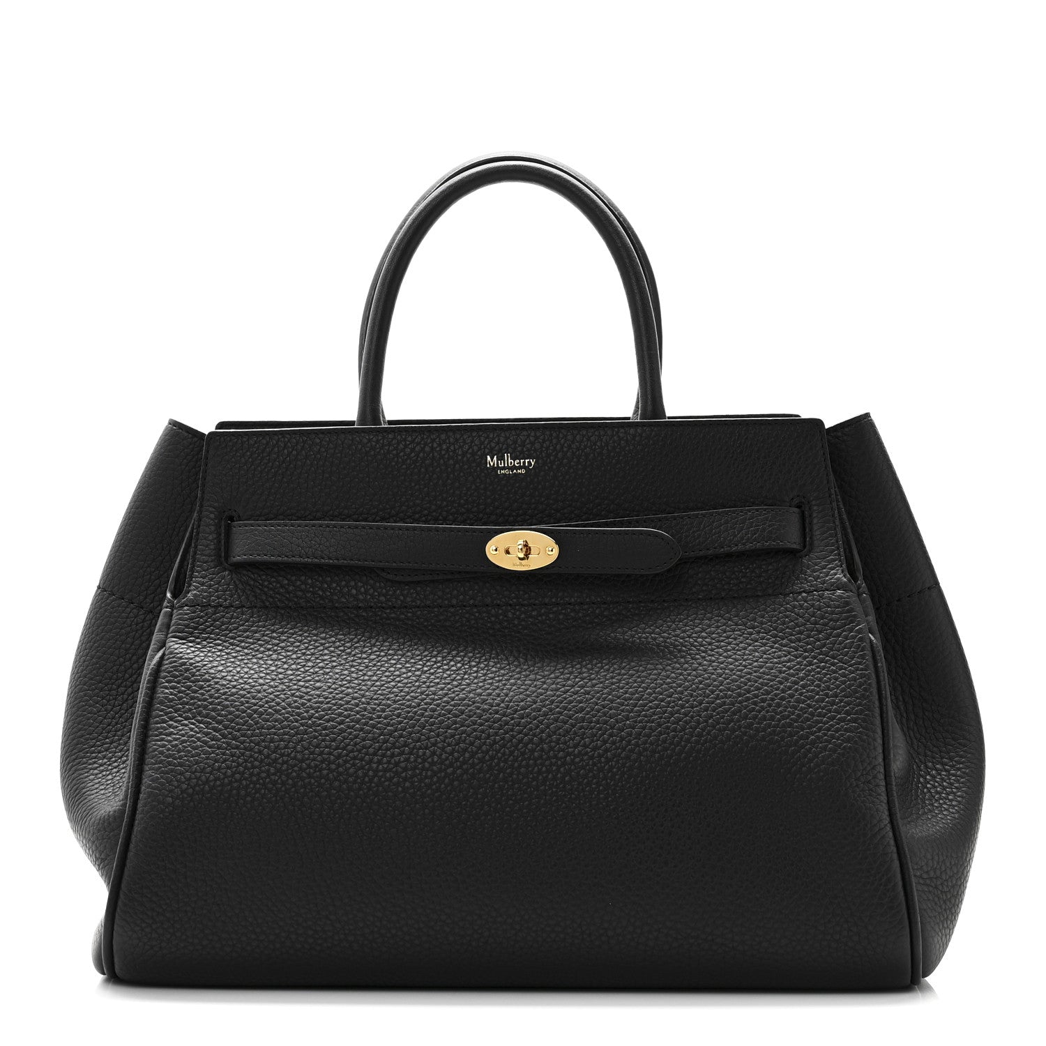 Mulberry Heavy Grain Belted Bayswater Tote Black 1 of 9