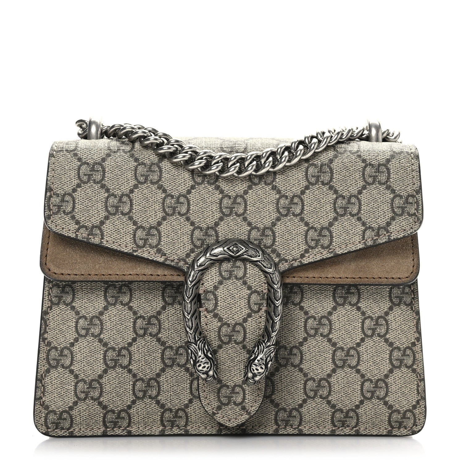 Gucci GG Supreme Monogram Mini Dionysus Shoulder Bag Taupe 1 of 9