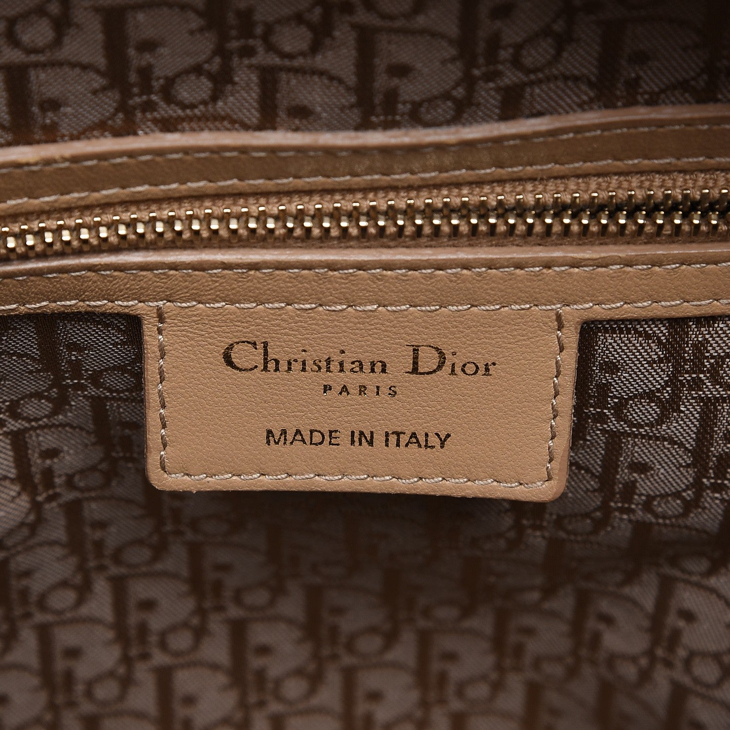 Christian Dior Lambskin Cannage Large Lady Dior Beige 13 of 14