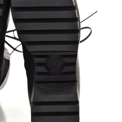 Louis Vuitton Suede Calfskin Monogram LV Black Heart Laureate Platform Desert Boots 37.5 Black 6 of 8