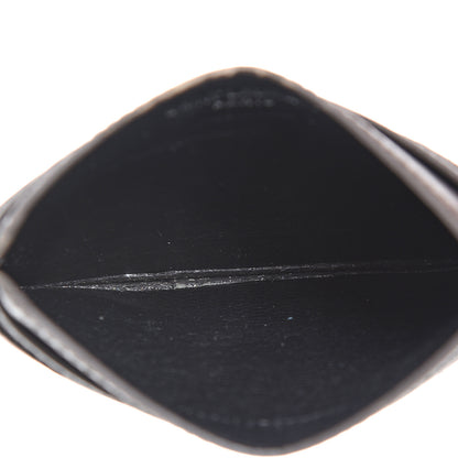 Saint Laurent Grain De Poudre Matelasse Chevron Monogram Card Case Coal 4 of 12