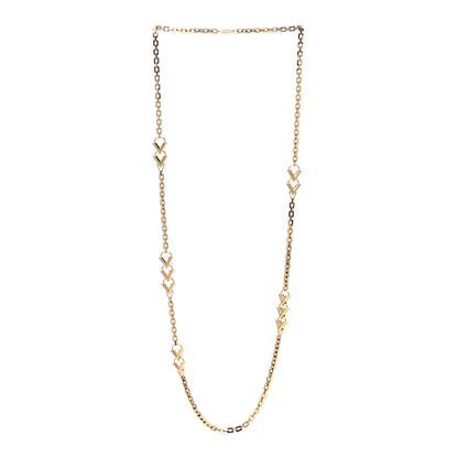 Louis Vuitton Essential V Chain Long Necklace Gold 3 of 4