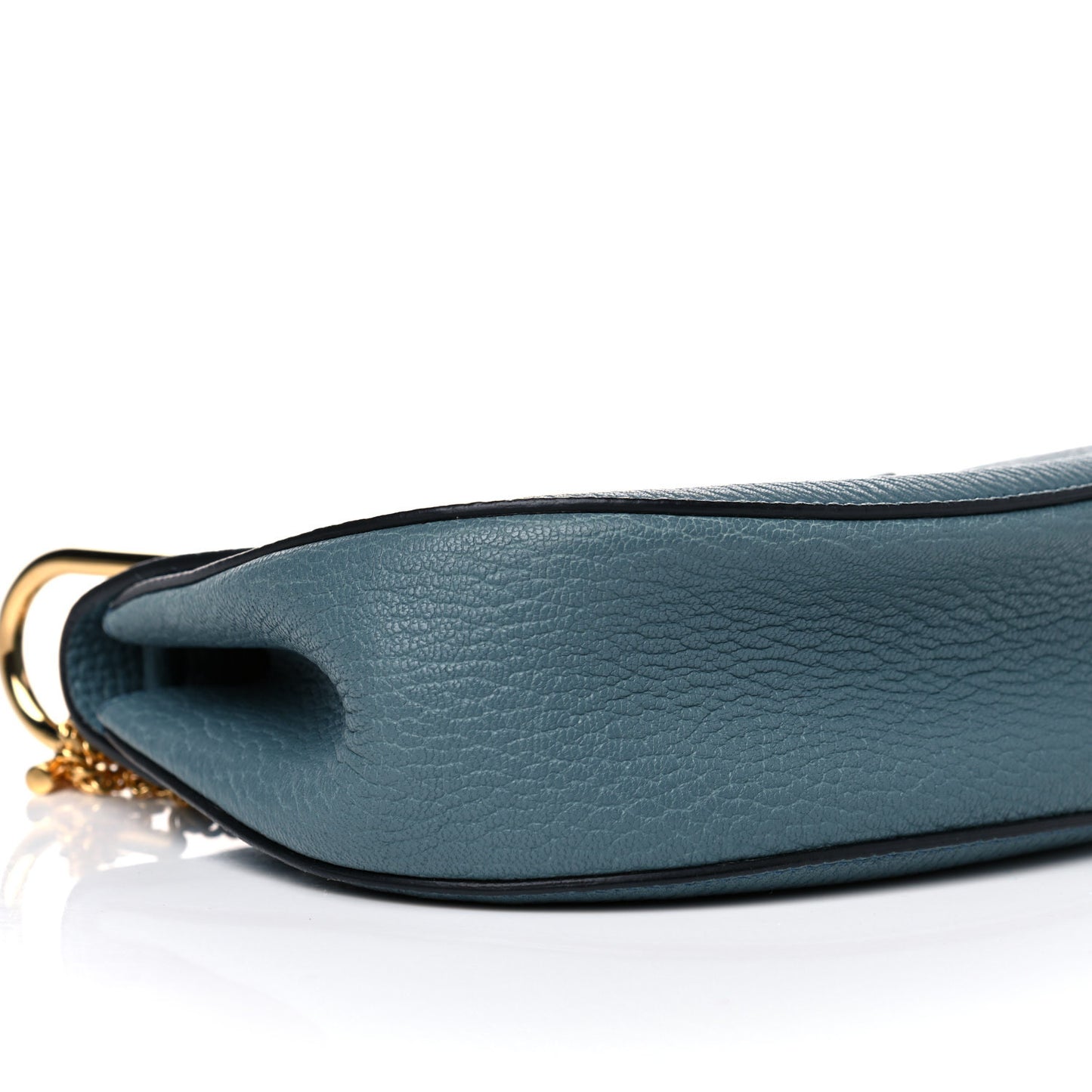 Grained Lambskin Mini Drew Shoulder Bag Cloudy Blue