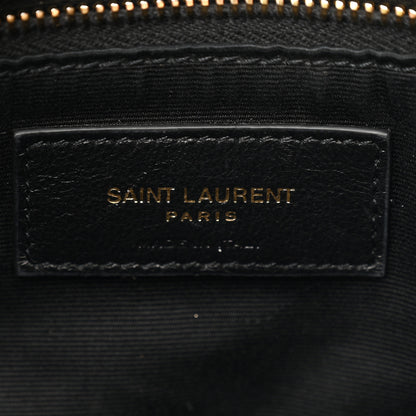 Saint Laurent Lambskin Quilted Small Loulou Puffer Monogram Chain Satchel Dusty Grey 6 of 10
