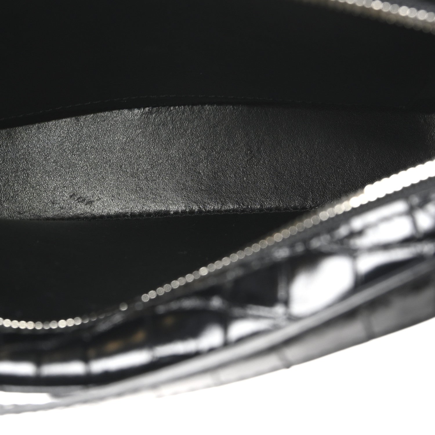 Balenciaga Shiny Calfskin Logo Crocodile Embossed S Everyday Camera Bag with Handle Black 4 of 8