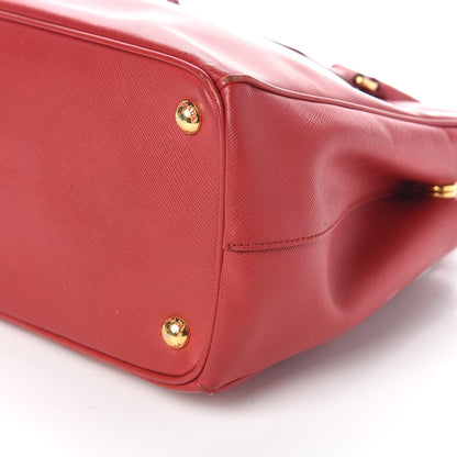 Prada Saffiano Small Galleria Double Zip Tote Fuoco 8 of 8