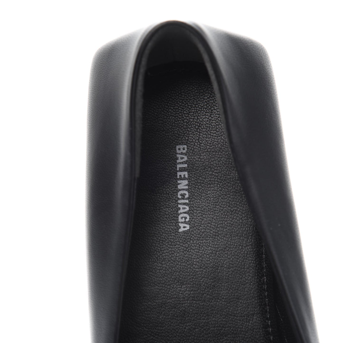 Calfskin BB Knife Pointy Toe Ballerina Flats 37 Black
