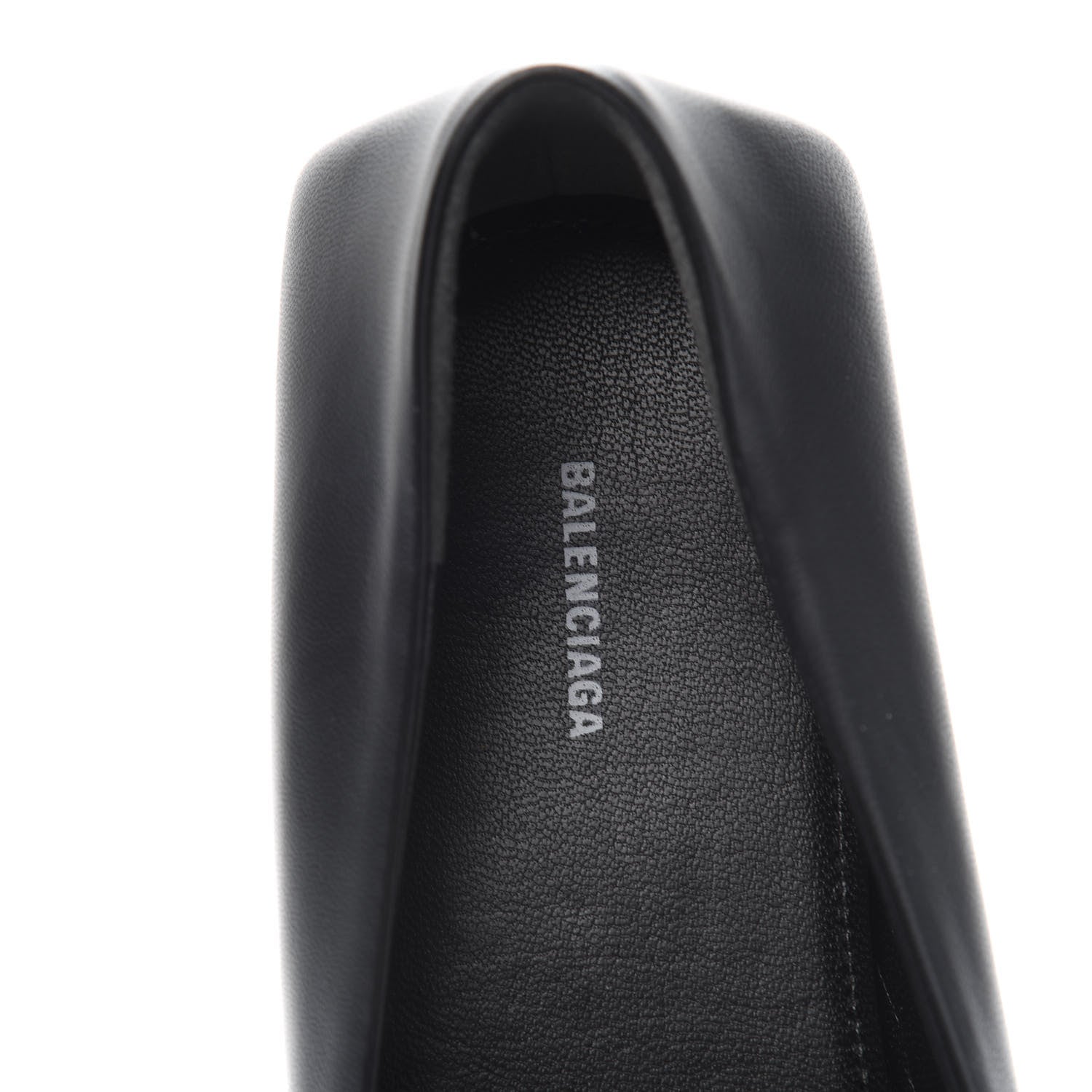 Balenciaga Calfskin BB Knife Pointy Toe Ballerina Flats 37 Black 7 of 10