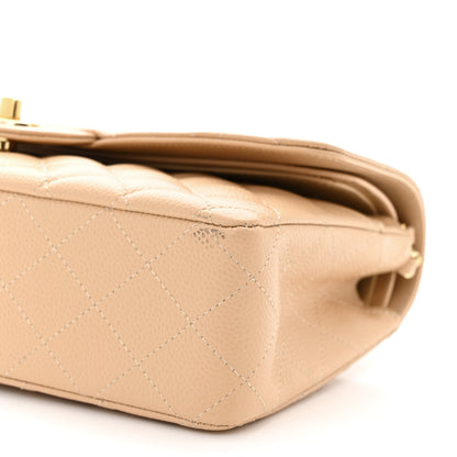 Chanel Caviar Quilted Medium Double Flap Beige Clair 10 of 11
