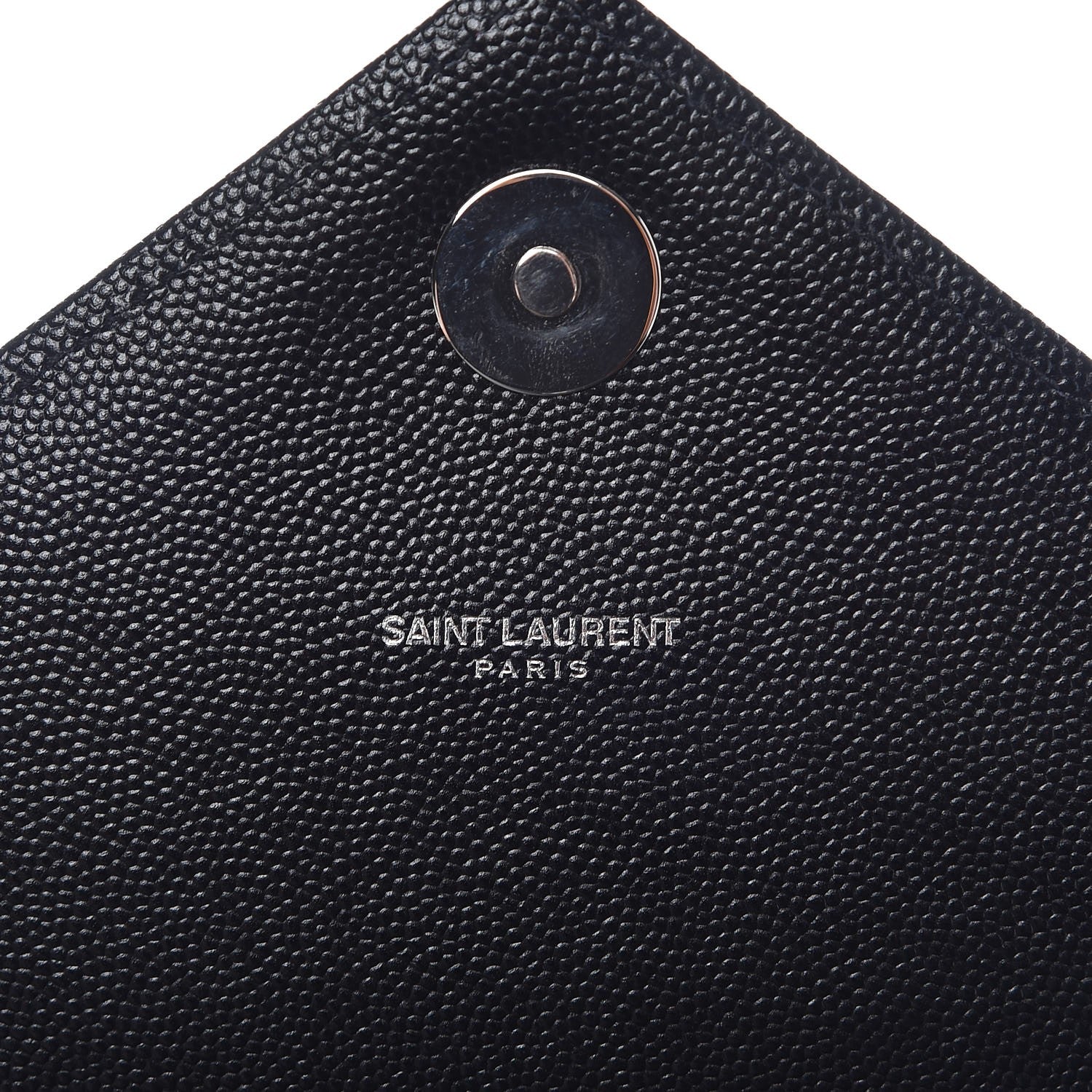 Saint Laurent Grain De Poudre Matelasse Chevron Large Monogram Satchel Black 6 of 7