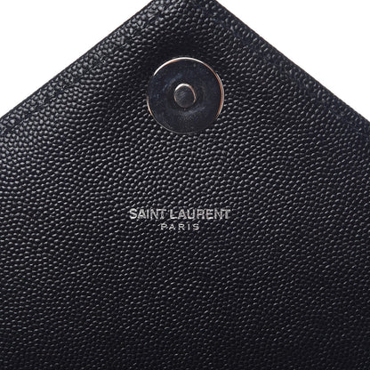 Saint Laurent Grain De Poudre Matelasse Chevron Large Monogram Satchel Black 6 of 7