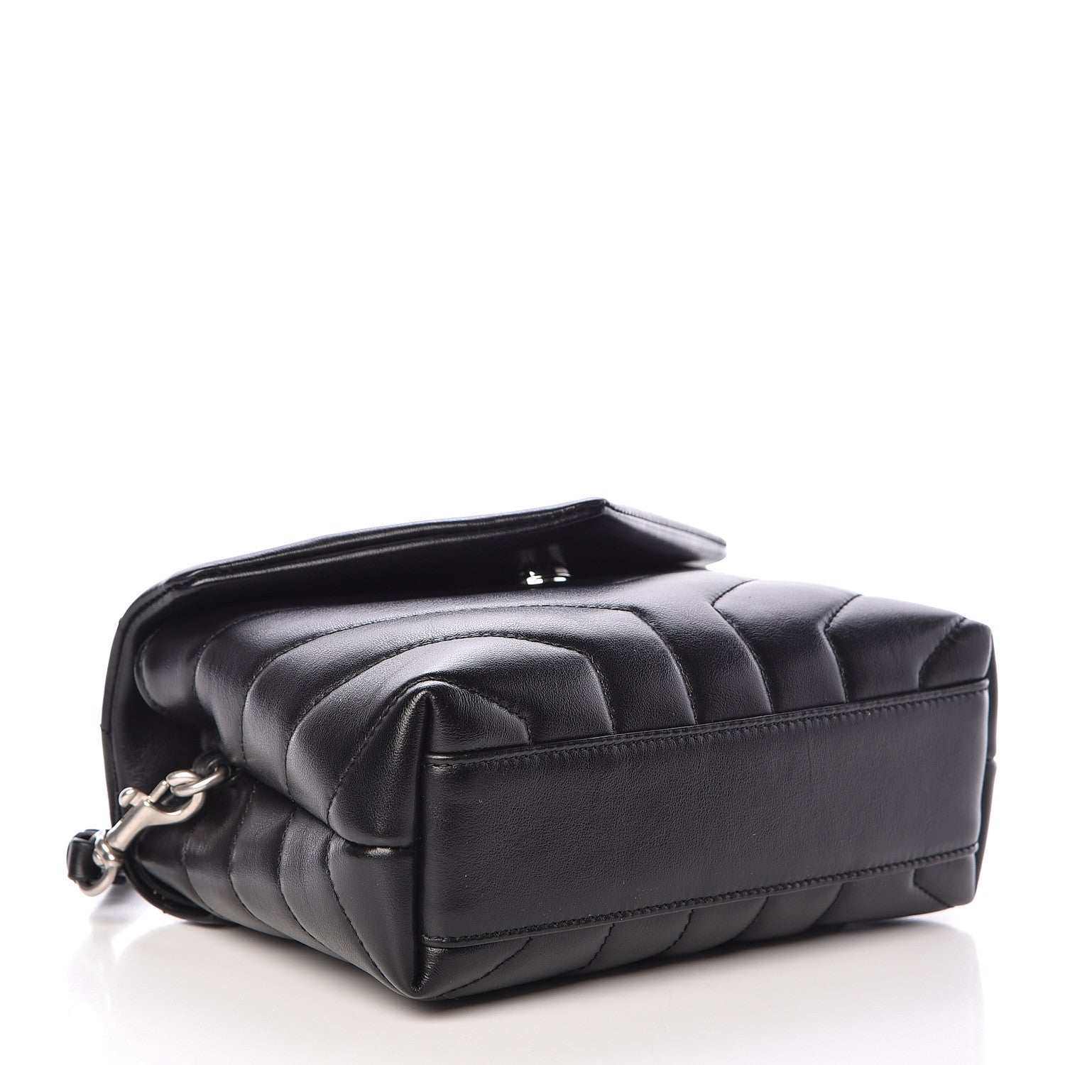 Saint Laurent Calfskin Y Quilted Monogram Toy Loulou Crossbody Bag Black 4 of 11