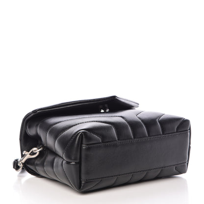 Saint Laurent Calfskin Y Quilted Monogram Toy Loulou Crossbody Bag Black 4 of 11