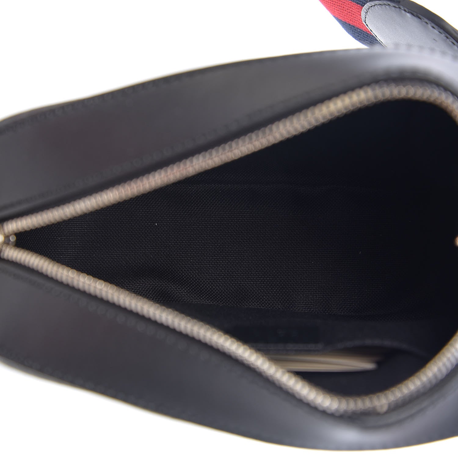 Gucci GG Supreme Monogram Web Shoulder Bag Black Grey 4 of 9