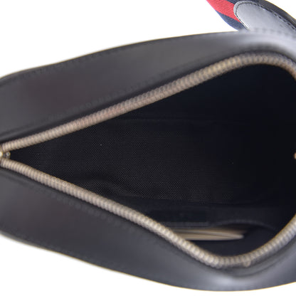 Gucci GG Supreme Monogram Web Shoulder Bag Black Grey 4 of 9