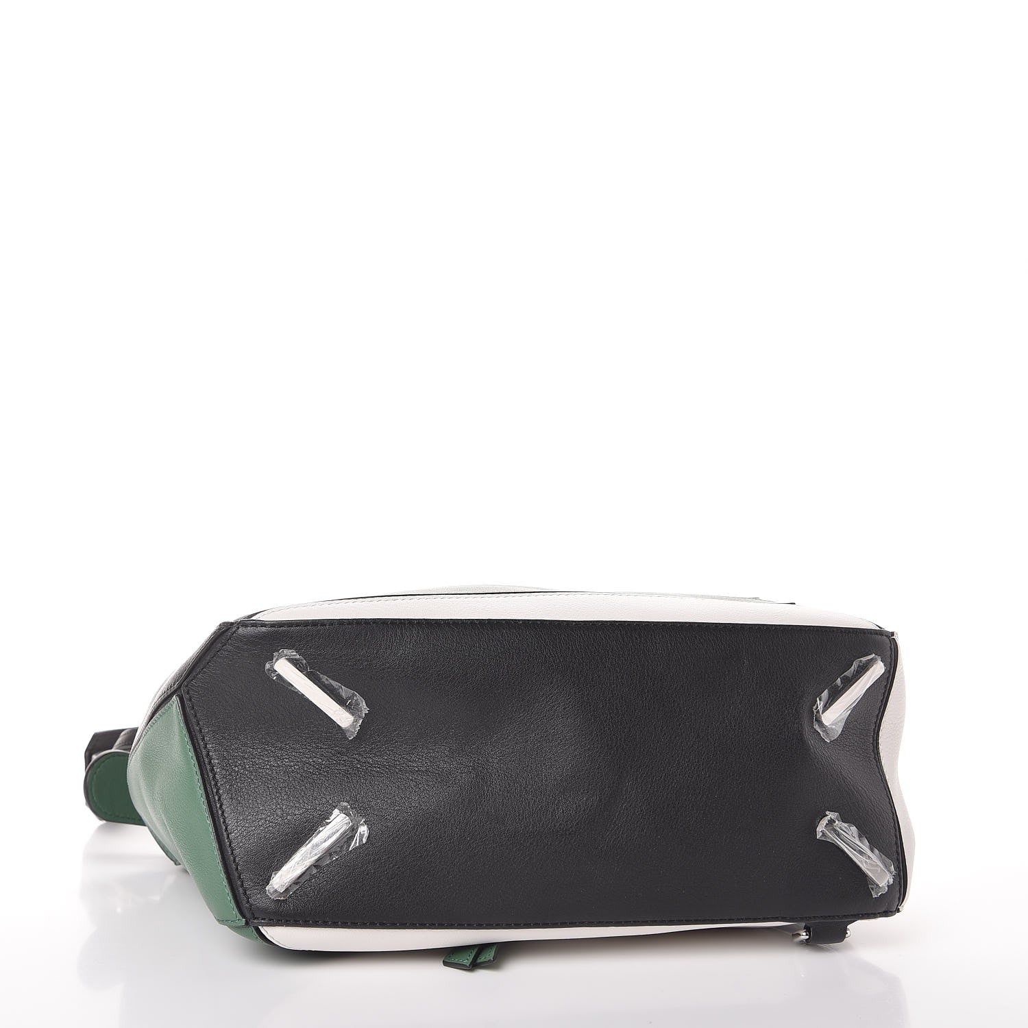 Loewe Calfskin Small Puzzle Bag Forest Green White Black 4 of 8