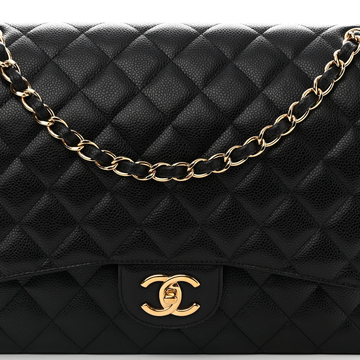 Chanel Caviar Quilted Maxi Double Flap Black 8 of 10