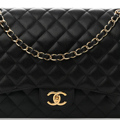 Chanel Caviar Quilted Maxi Double Flap Black 8 of 10