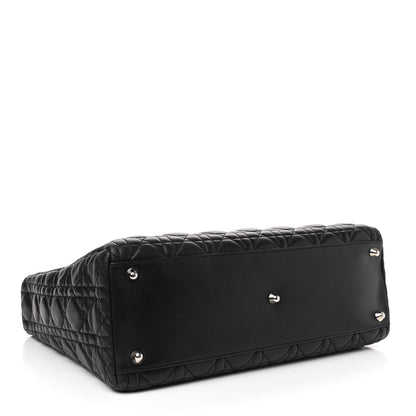 Christian Dior Lambskin Cannage Large Lady Dior Black 3 of 4