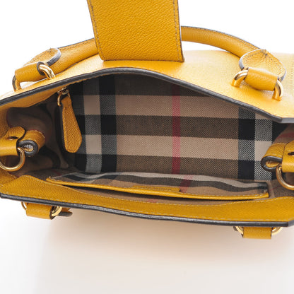 Burberry Soft Grain Calfskin Small Buckle Tote Bright Straw 7 of 10