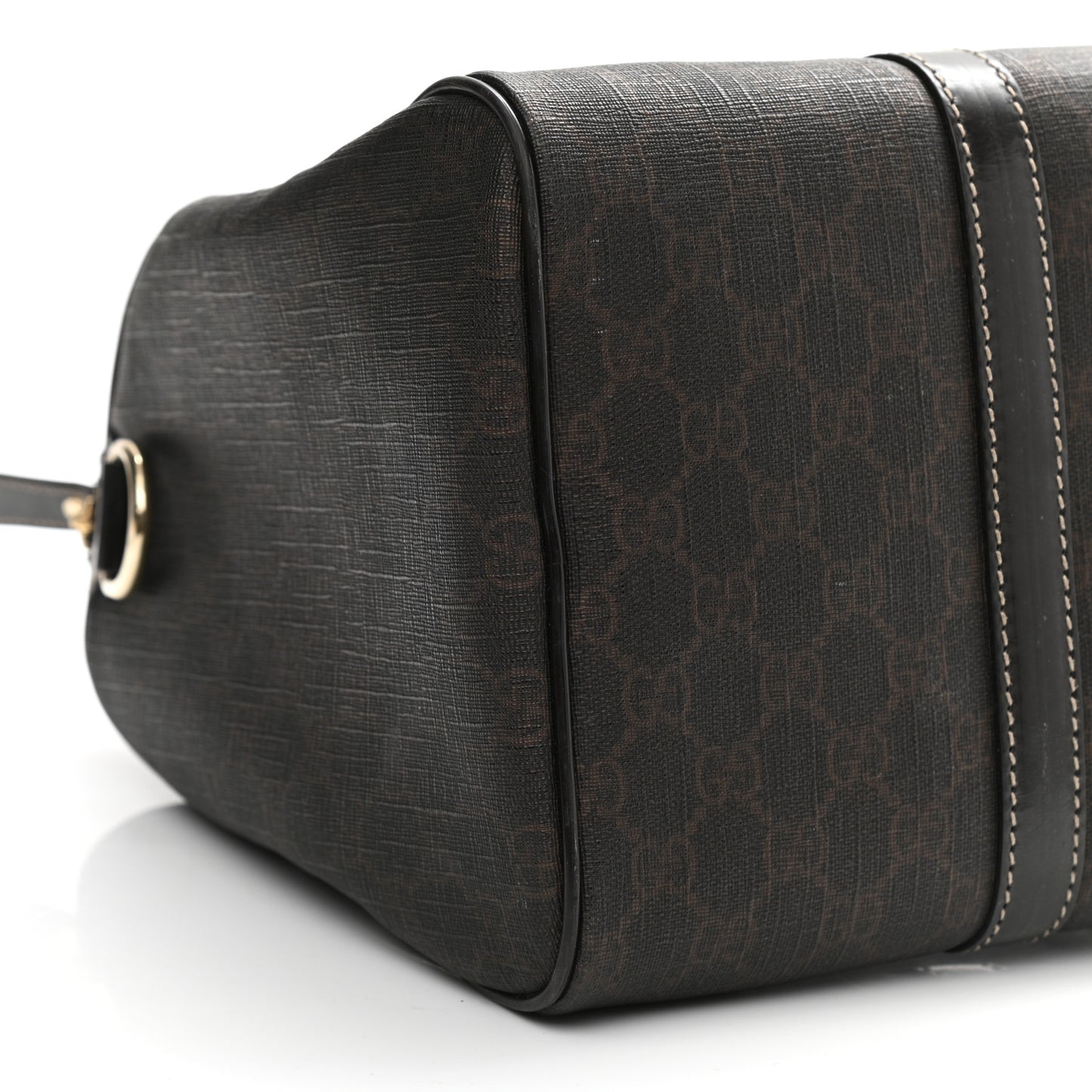 GG Supreme Monogram Medium Boston Dark Brown