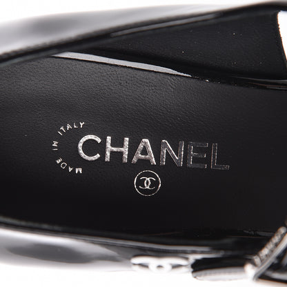 Chanel Patent Calfskin Pumps 36.5 Black White 7 of 8