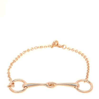 Hermes 18K Rose Gold Diamond TPM Filet d'Or Bracelet ST 1 of 5