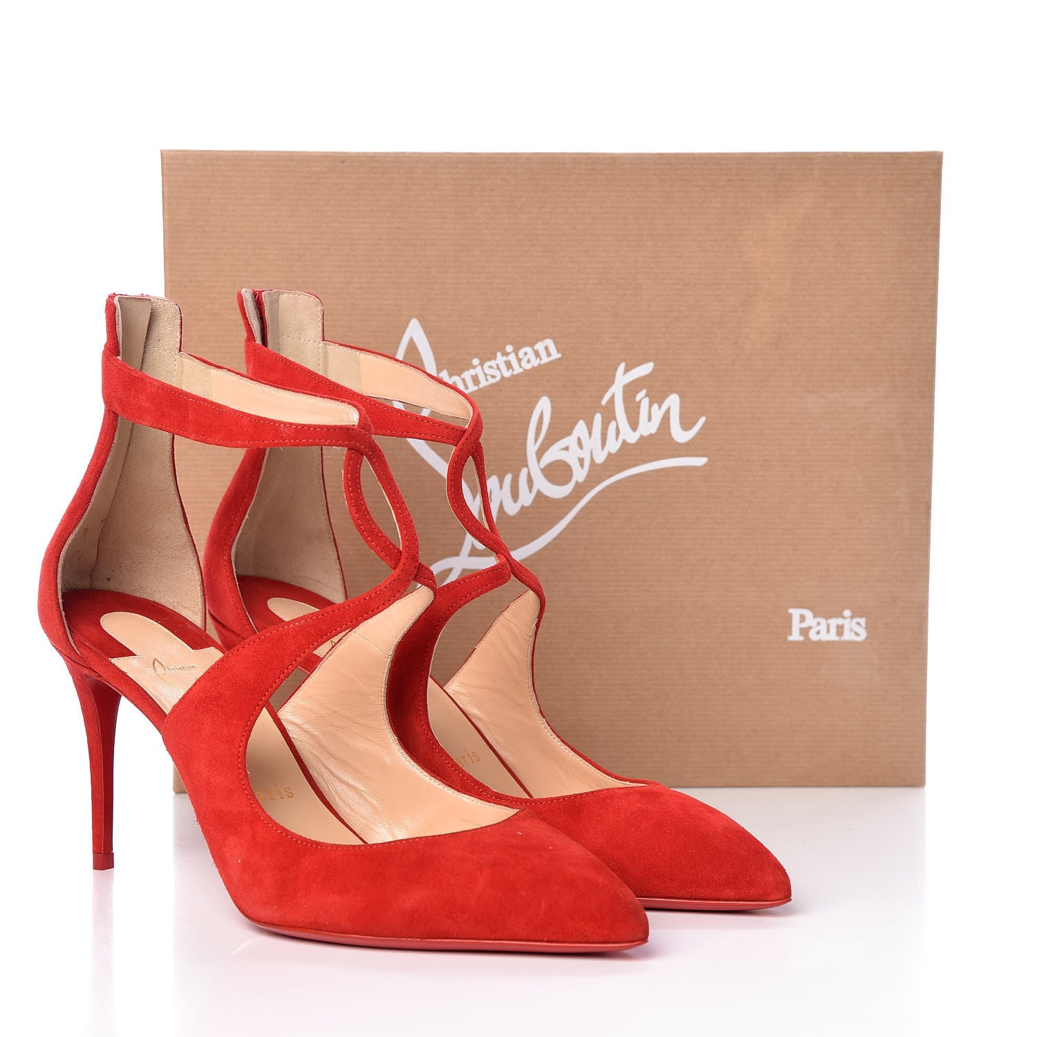 Christian Louboutin Veau Velours Rosas 85 Pumps 38.5 Loubi 9 of 9