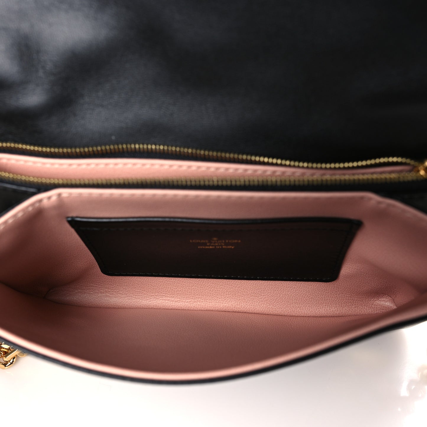 Lambskin Embossed Monogram Pochette Coussin Black