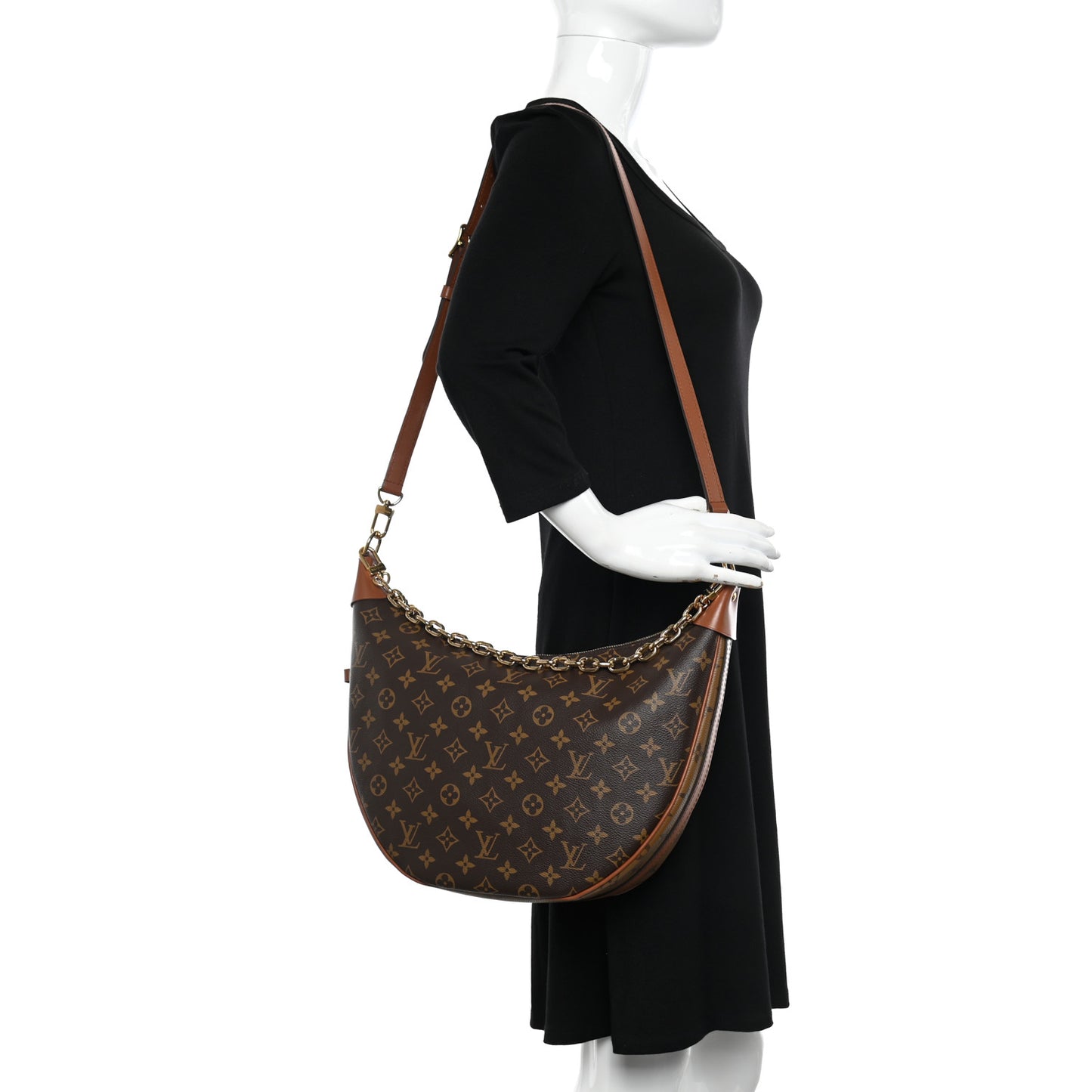 Reverse Monogram Loop Hobo
