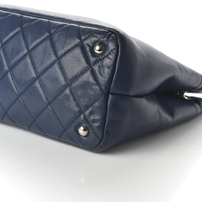 Chanel Caviar Quilted Timeless CC Soft Tote Navy Blue 7 of 10