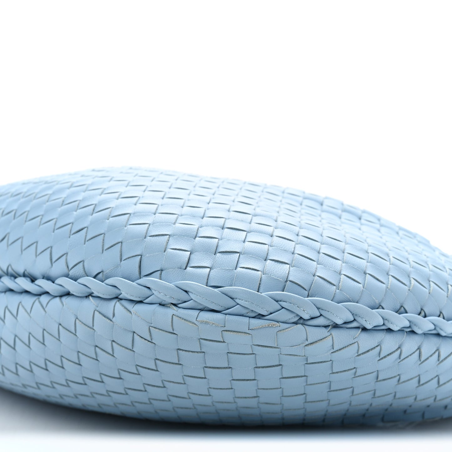 Nappa Intrecciato Large Veneta Hobo Light Blue