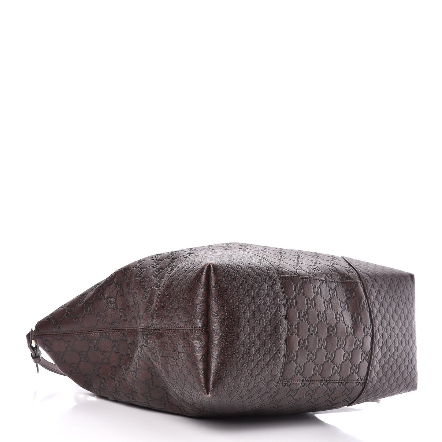 Guccissima Large Bree Foldover Tote Chocolate
