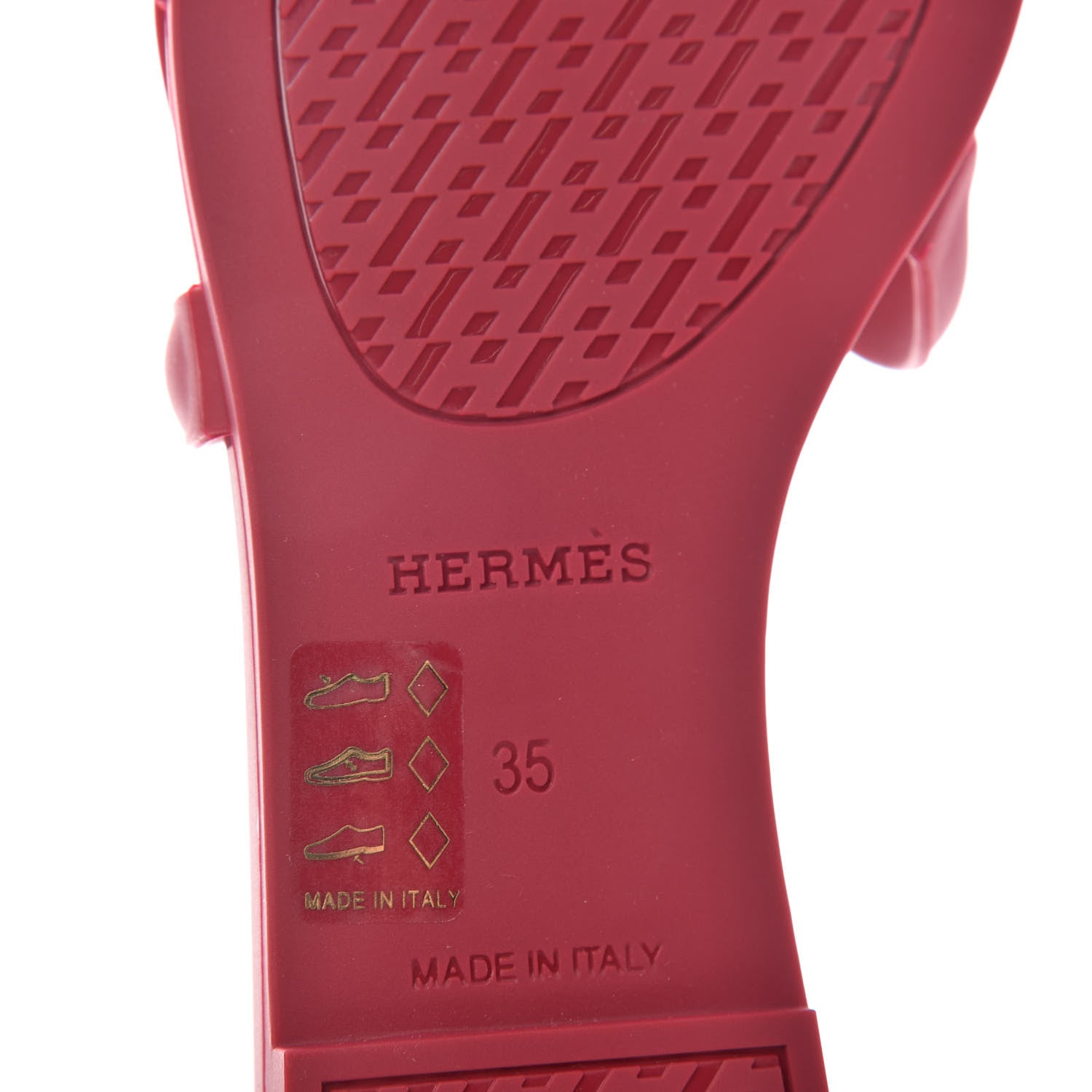 Hermes Rubber Aloha Sandals 35 Rose Baie 9 of 10