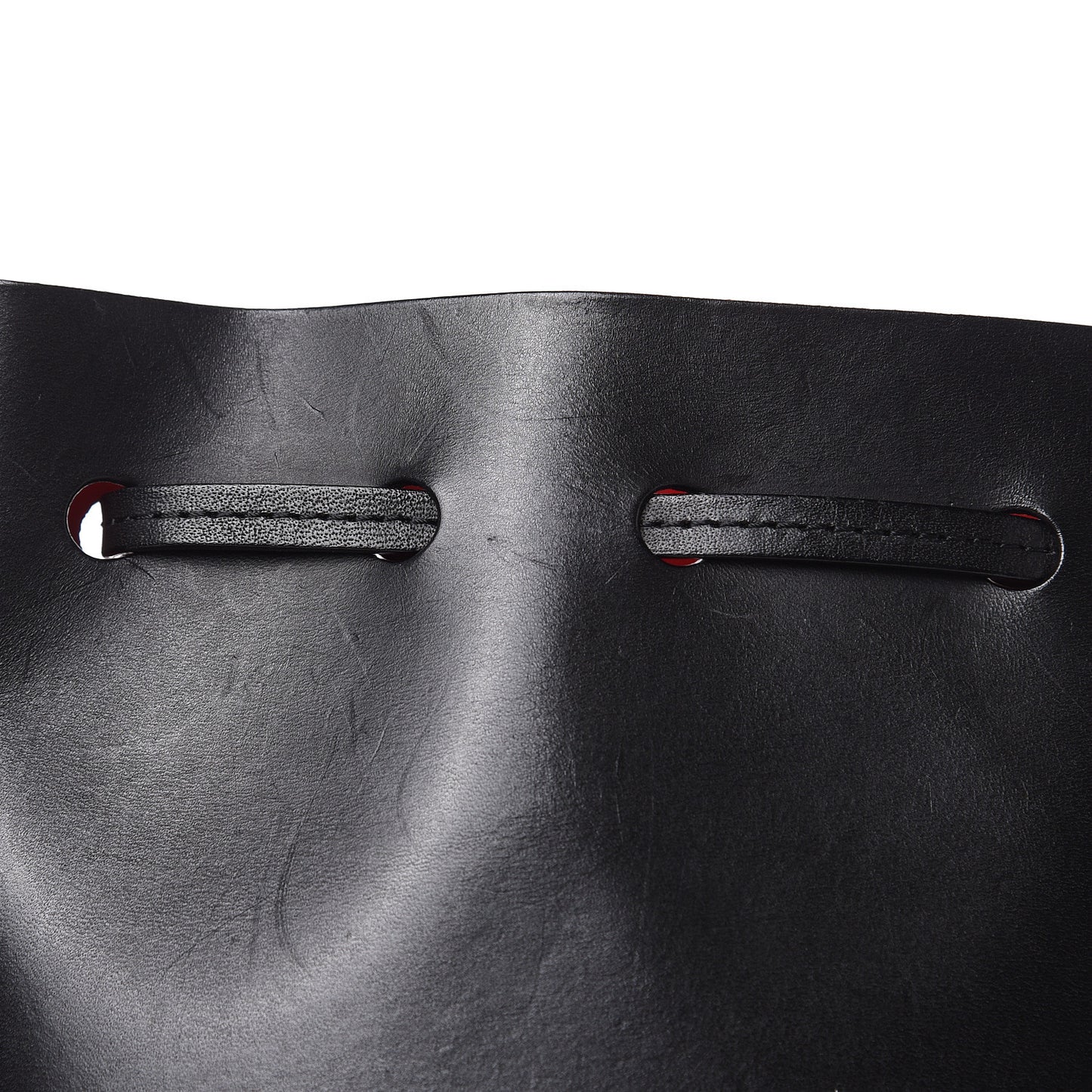 Calfskin Mini Mini Bucket Bag Black Flamma