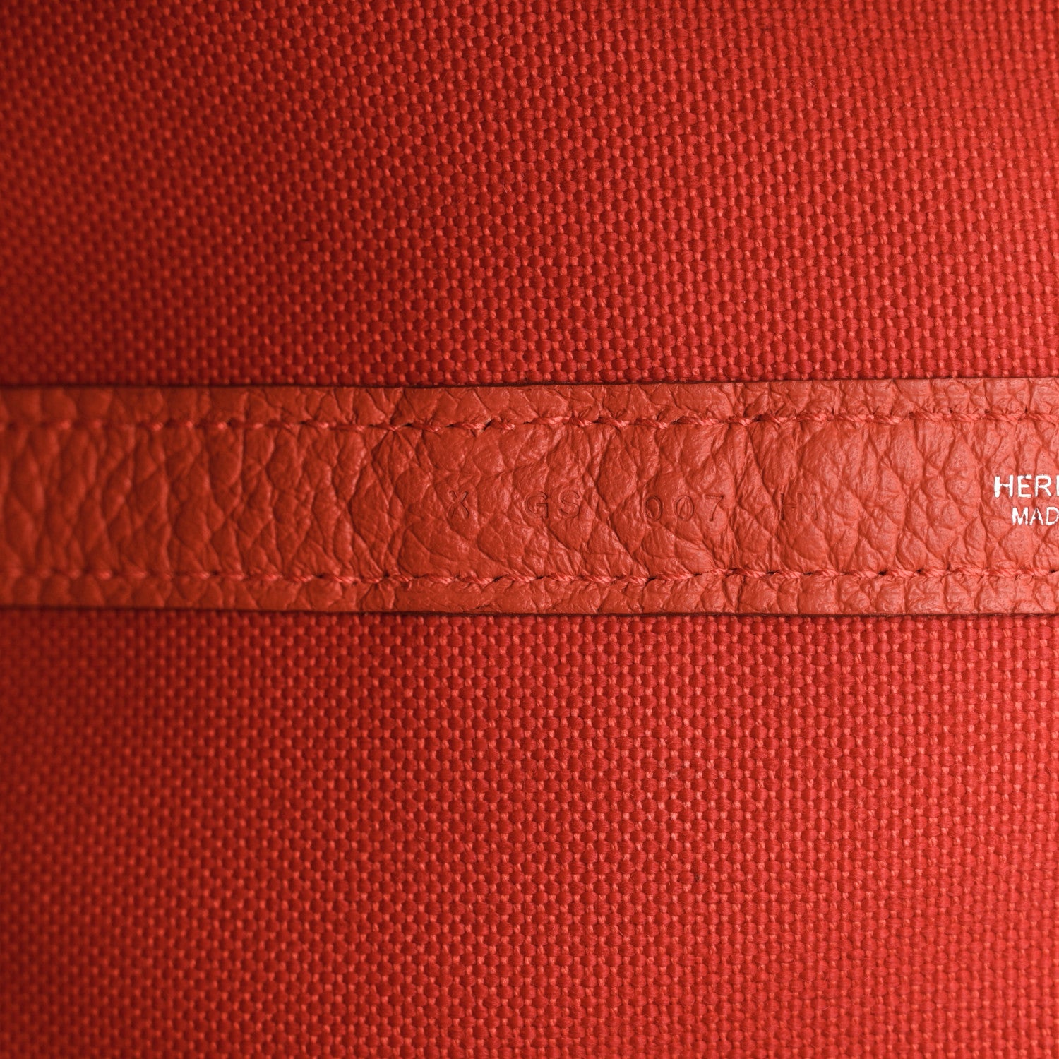 Hermes Toile Militaire Vache Country Garden Party Pockets 36 MM Tote Rouge Tomate Capucine 7 of 17