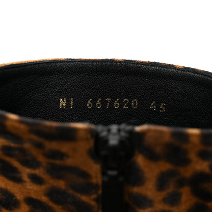 Saint Laurent Mens Vassili Suede Leopard Boots 45 6 of 8
