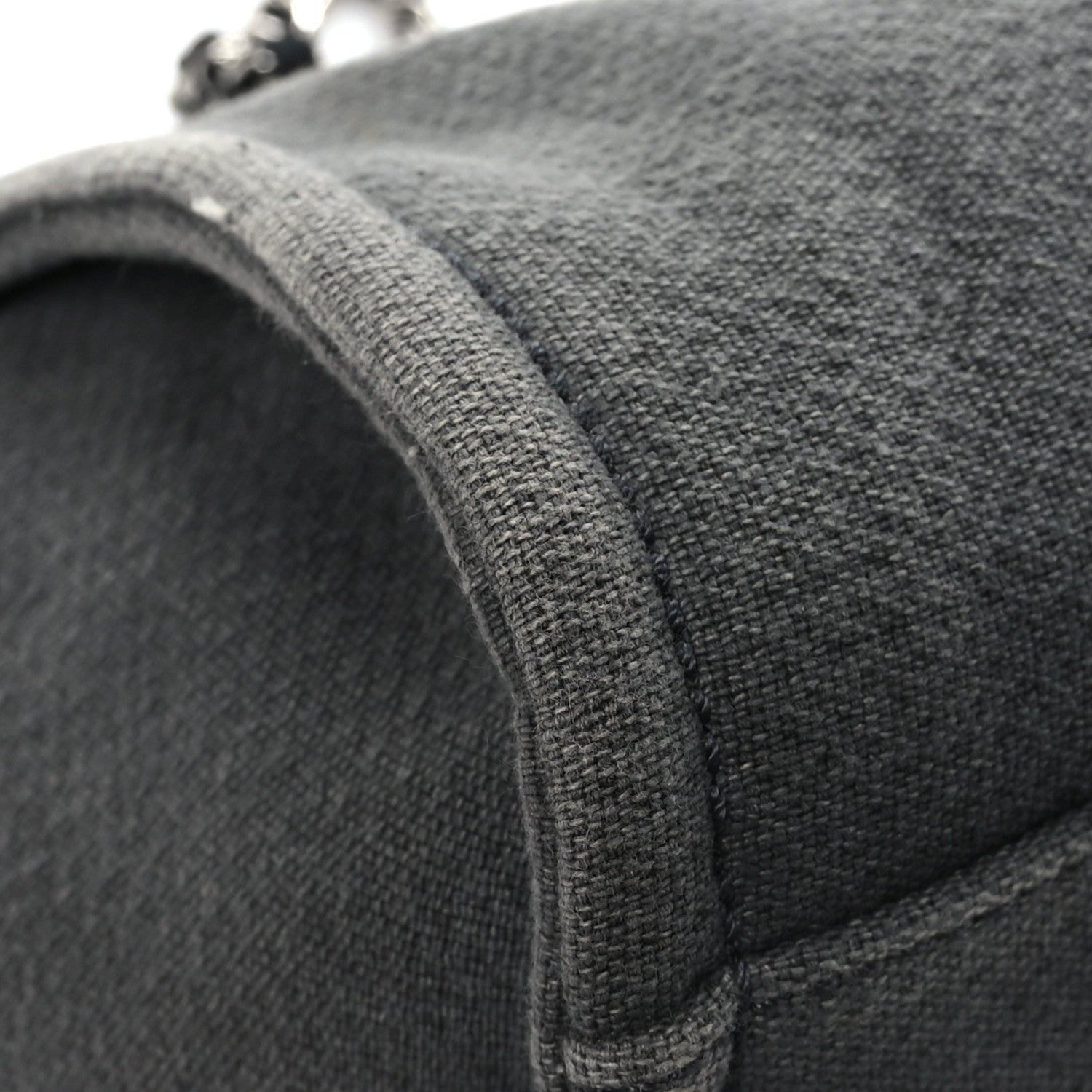 Chanel Canvas Small Deauville Tote Grey 10 of 11