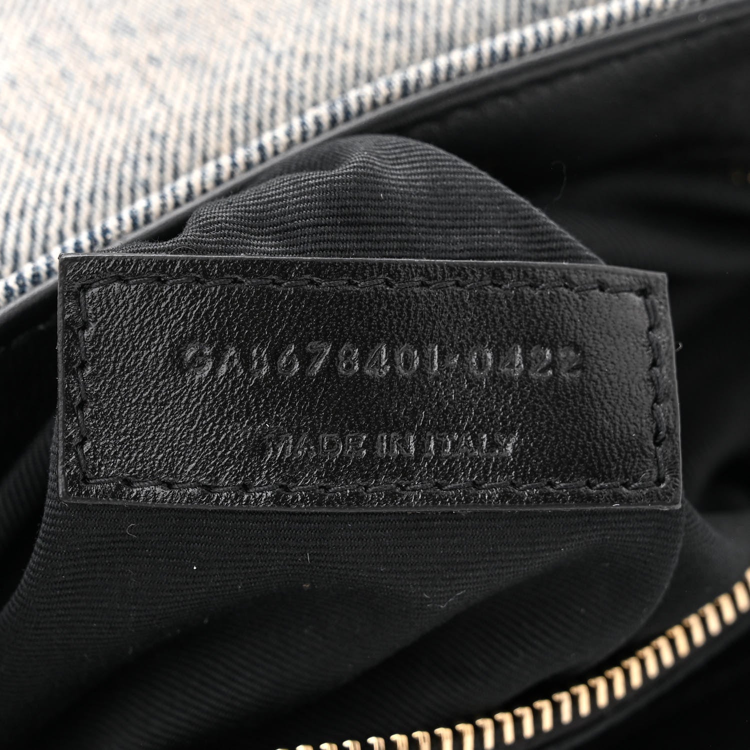 Saint Laurent Denim Y Quilted Monogram Toy Loulou Crossbody Bag Grey 7 of 11