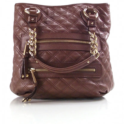 Marc Jacobs Leather Quilted Zippered Tote Brown 1 of 9