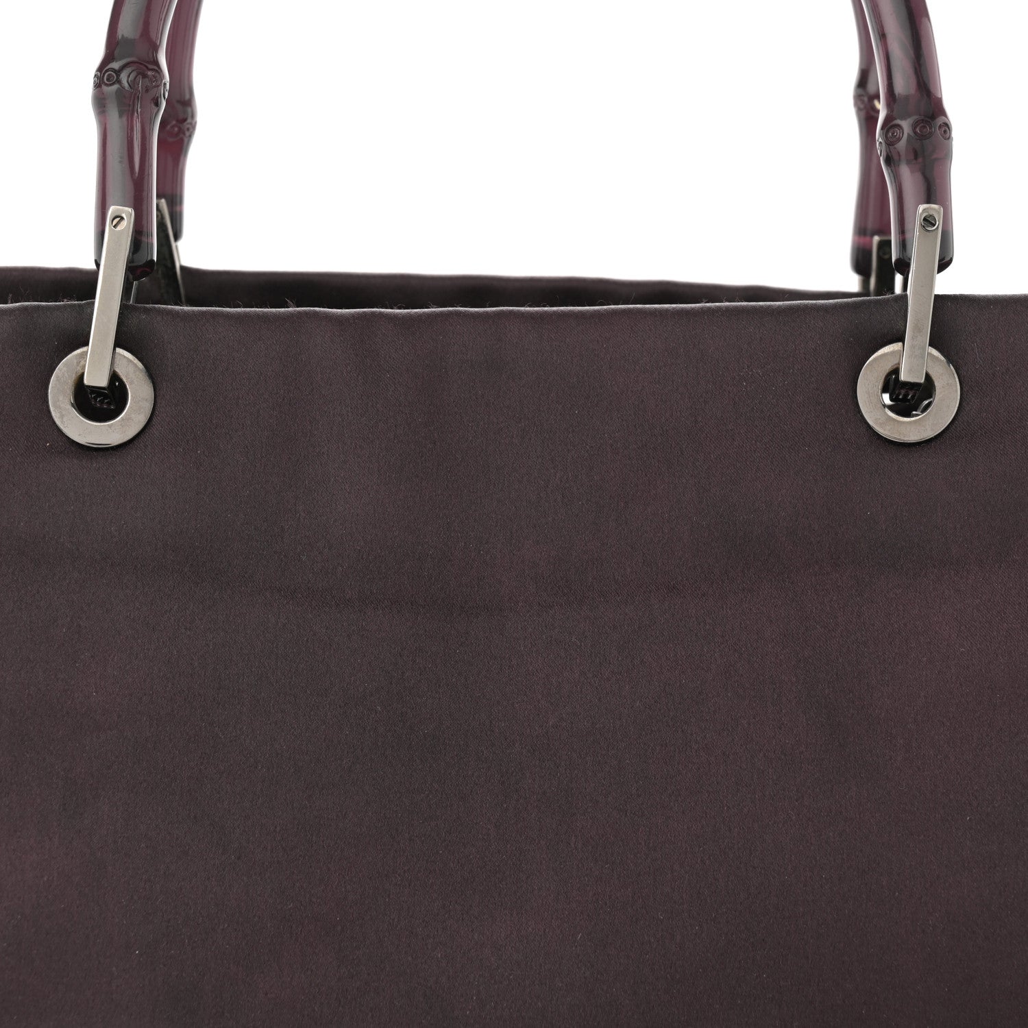 Gucci Satin Bamboo Handle Bag Brown 8 of 13