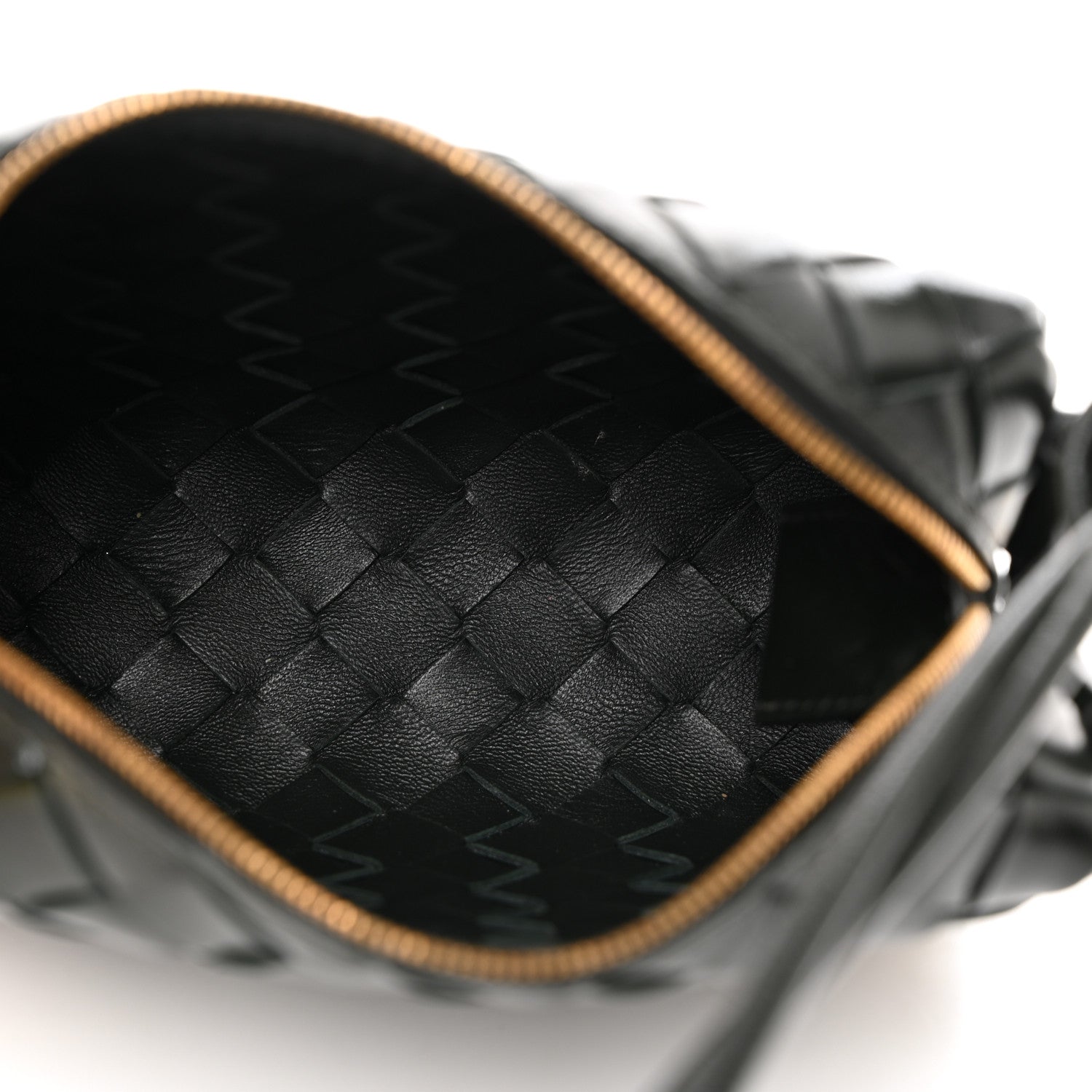 Bottega Veneta Polished Patent Intrecciato Knot Small Loop Camera Bag Raintree 5 of 9