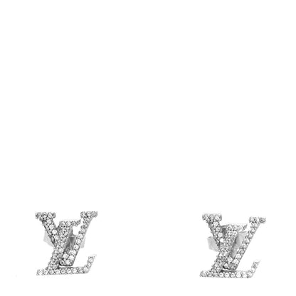 Louis Vuitton Crystal LV Iconic Earrings Silver 1 of 4